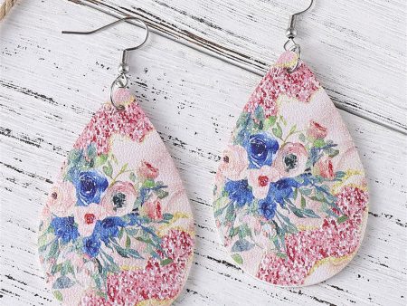 Pink Polystyrene & Silver-Plated Flower Drop Earrings Sale