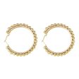 18K Gold-Plated Bead Hoop Earrings Online Sale