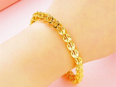 18K Gold-Plated Byzantine Chain Bracelet Discount