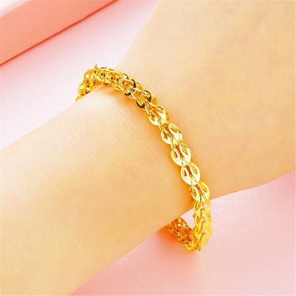 18K Gold-Plated Byzantine Chain Bracelet Discount