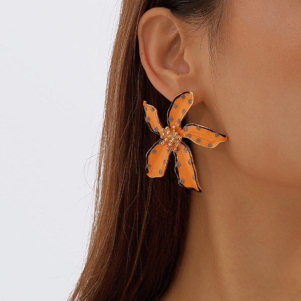 Yellow Enamel & 18K Gold-Plated Spot Flower Stud Earrings Hot on Sale