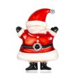 Cubic Zirconia & 18K Gold-Plated Festive Santa Claus Brooch Discount