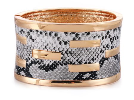 Polystyrene & 18K Gold-Plated Serpentine Bangle Online Sale