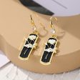 White Enamel & Cubic Zirconia 18K Gold-Plated Floral Bar Drop Earrings on Sale