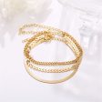 18K Gold-Plated Chain Trio Anklet Set Online Sale