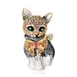 Cubic Zirconia & 18K Gold-Plated Kitty Brooch Hot on Sale