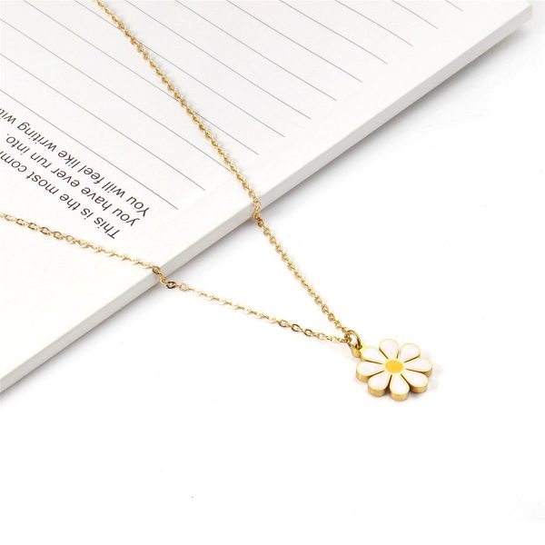 Yellow Enamel & 18K Gold-Plated Mum Pendant Necklace Online Hot Sale