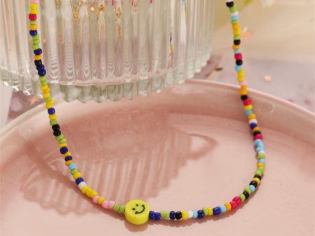 Yellow Howlite & 18K Gold-Plated Smiley Face Beaded Necklace Discount