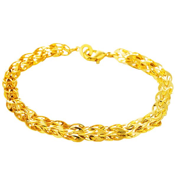 18K Gold-Plated Byzantine Chain Bracelet Discount