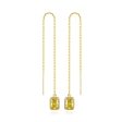 Yellow Crystal & 18K Gold-Plated Ear Threaders For Discount