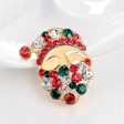 Cubic Zirconia & 18K Gold-Plated Santa Claus Brooch Online Hot Sale