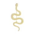 18K Gold-Plated Snake Cut Brooch Fashion