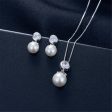 Pearl & Cubic Zirconia Pendant Necklace & Drop Earrings Hot on Sale