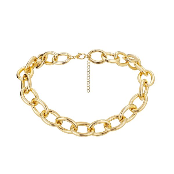 18K Gold-Plated Cable Chain Necklace on Sale