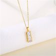 Crystal & 18K Gold-Plated Bar Pendant Necklace Discount