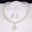 Pearl & Cubic Zirconia Teardrop Pendant Necklace Set Online Sale