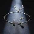 Silver-Plated Flower Adjustable Bracelet Supply