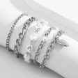 Pearl & Cubic Zirconia Silver-Plated Heart Bracelet Set Online Sale