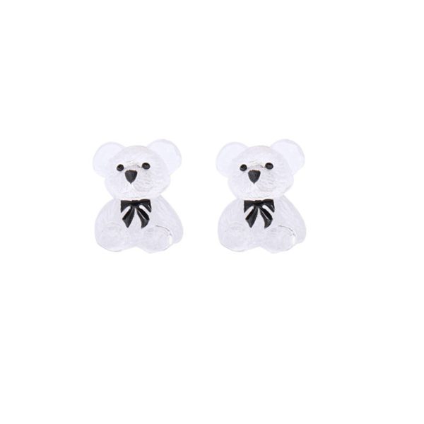 Resin Bear Stud Earrings For Cheap