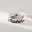 White Cubic Zirconia & Polystyrene Layered Bracelet Online Sale