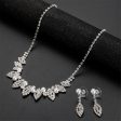 Pearl & Cubic Zirconia Eyes Statement Necklace Set Hot on Sale