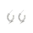 Silver-Plated Spike Huggie Earrings Hot on Sale