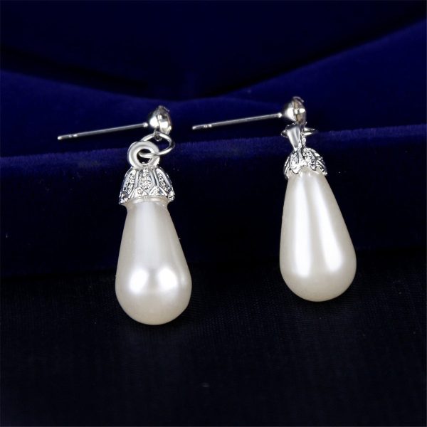 Pearl & Cubic Zirconia Teardrop Pendant Necklace Set Online Sale