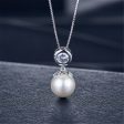 Pearl & Cubic Zirconia Pendant Necklace & Drop Earrings Hot on Sale