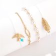 Pearl & Turquoise Bird Charm Anklet Set Online Sale