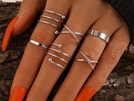 Silver-Plated Simplicity Stackable Ring Set Online Sale