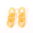 Yellow Resin & Silver-Plated Curb Chain Drop Earrings Discount