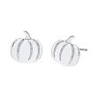 Silver-Plated Pumpkin Stud Earrings For Cheap