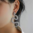 Silver-Plated Snake Drop Earrings Discount