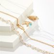 Pearl & Turquoise Bird Charm Anklet Set Online Sale