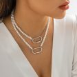 Pearl & Silver-Plated Oval Pendant Necklace Set Online Sale